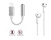 Lightning to 3.5mm Audio Headphone Jack Adapter, ADABUNNY Lightning to 3.5mm Female Headphone Jack Adapter Cable Converter for iPhone 7/7 Plus (Silver)-No Calling and Music Control