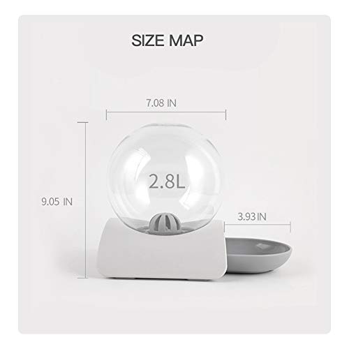 YOYOPET Automatic Replendish Gravity Waterer Rustproof Pet Water Dispenser for Dogs/Cats or Small Pets Include Filter Cover and Charcoal Filters Add Non-Slip Bottom