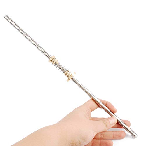 NW T8 Lead Screw Dia 8MM Pitch 2mm Lead 4mm Length 300mm with Anti Backlash Spring Loaded Nut (Lead Screw Set)