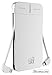 [Apple MFI Certified] LAX 4000 mAh Slim and Compact External Battery Charger, Portable Power Bank and Travel Charger with Built-in Lightning & Micro USB Cables (Silver)