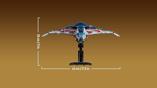 Marvel Quinjet de Vengadores: La Era de Ultrón - Avión de Juguete de Superhéroes con Moto y 5 Minifiguras inc. Iron Man, Viuda Negra y Ojo de Halcón - Regalo para Niños y Chicos de 12+ Años 76325