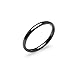 SILVERLINE JEWELRY Stainless Steel Comfort Fit Wedding Band Men 2mm Black Half Sizes 5 to 14