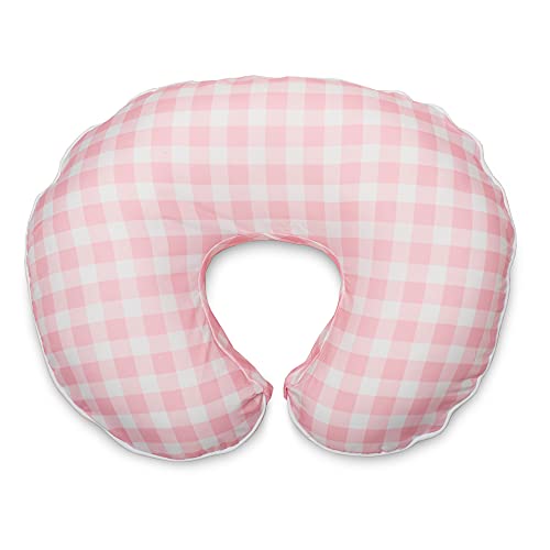 Boppy Nursing Pillow Cover—Premium Pink and White Jumbo Plaid