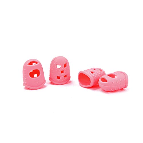 image for LIOOBO 4pcs Guitar Fingertip Protectors Silicone Finger Guards Finger 