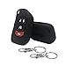 Good Life+Style 2 Pc Jeep Wrangler JL Smart Key Fob 4 Button Covers for Keyless Remote with Snap Hooks | Set of 2 Jeep Wrangler JL Key Fob Protector Cases for 2018 2019 Wrangler JL 68292944AA