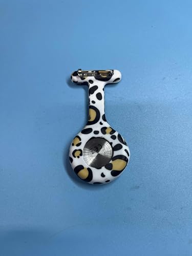 Women Girls Nurse Watches Hygienic Lapel Pin-on Brooch Flower Silicone Cover Medical Doctor Paramedic Hanging Fob Watch