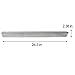 onlyfire Gas Grill Replacement Stainless Steel Flavorizer Bars/Heat Plate/Heat Shield for Weber Genesis 300 Series Grill (Side-Mounted Panel), Set of 5, 24 1/2'' x 2 2/5'' x 2 2/5''