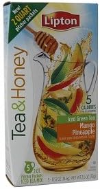 Lipton Tea & Honey Mango Pineapple Iced Green Tea Mix Pitcher Packets, 0.52 oz, 5 count