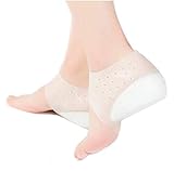 Plantar Fasciitis Height Increase Heels Sleeve, Invisible Heel Lift Pads,Gel Heel Pads Cushion Great for Heel Pain, Heal Dry Cracked Heels, Achilles Tendinitis, for Men & Women (White,1.5in)