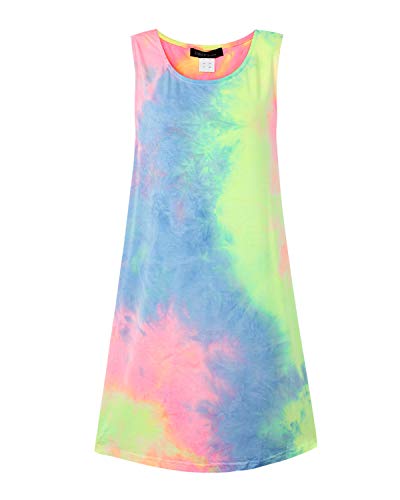 ZANZEA Damen Ärmellos Rundhals Mini Kleider Bunte Lose Longshirt Oversize Tank Tops – Bild 5