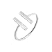 Elegant Adjustable Parallel lines Rings Open Ring for Girl and Women