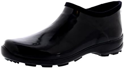 Womens Rubber Gloss Welly Shoes Garden Rain Snow Wellington Boots - 7 - BLA38 BL0168
