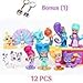 Shimmer and Shine Figure Set 12pcs Cake Toppers Party Supplies Birthday Decorations Genies Shimmer, Shine, Zac,Leah,Tala, Kaz and more Toys + BONUS Keychain
