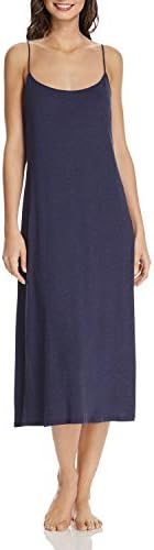 LEANI Women's Full Slips Adjustable Spaghetti Straps Long Camisole Slip Dress Open Back Straight Dress Nightgown Nightwear