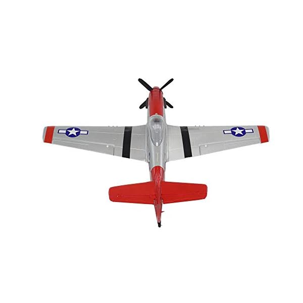 MAATCHH Fernbedienung Flugzeug Mustang P51 V2 EPO 1200mm Spannweite RC Flugzeug Fixed Wing KIT/PNP (Farbe : Rot, Größe…