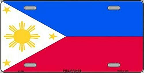 MNUT philippines flag novelty license plate license plate 6x12 inches
