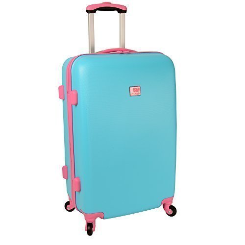 Anne Klein Palm Springs 24” Hardside Spinner Luggage, Turquoise Carnation