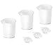 Fineder 6pcs Silicone Measuring Cups for Resin 100ml 10ml, DIY Glue Tools Cup Making Handmade Craft Nonstick Silicone Mixing Cups