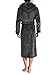 David Archy Men's Hooded Fleece Robe Ultra Soft Full Length Long Bathrobe (M, Dark Gray)