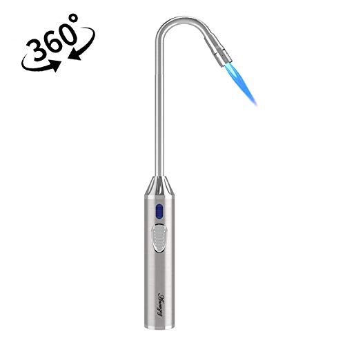 Butane Lighter Torch Lighter Jet Flame Long Lighter Refillable Butane Lighter Flexible Grill Lighter for Gas BBQ Camping Fire Fireplace Lighter(Butane Not Included for Shipping Safety) - Thumbnail 7