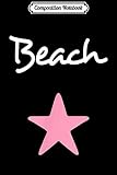 Composition Notebook: Lovely Beach Handwriting Starfish Dark Color  Journal/Notebook Blank Lined Ruled 6x9 100 Pages