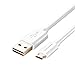 Reversible Micro to Reversible USB Cable, BlitzWolf 3.3ft Android Phone Double Sided Charger and Data Sync Cable for Samsung Galaxy S6 Plus Note 4 5 Edge, HTC M9, Xperia Z3 Z2, Moto X (White)