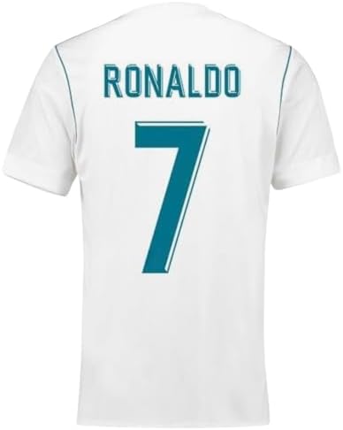 Amazon.com : Ronaldo #7 Retro 17/18 Home Long Sleeve Soccer Jersey