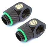 BITSPOWER G1/4 MATTE BLACK ROTARY 90 DEGREE IG 1/4 ADAPTER