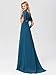 Ever-Pretty Women's Chiffon Bridesmaid Dress Prom Dresses Wedding Guest Dresses Teal US12