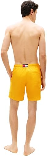 Herren Badeshorts Long Drawstring mit Logo, Gelb (Sunshower), M