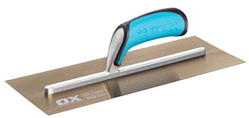 OX Plasterers Trowel - Pro Stainless Steel Plastering Trowel - Heavy Duty Plasterers Trowel for Finishing/Skimming/Rendering - Multicolour - 127 x 356 mm
