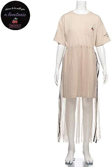 Amazon ラブトキシック Lovetoxic ノノトキコラボ チュールスカートドッキングワンピース オフホワイト L 160 ガールズ 通販