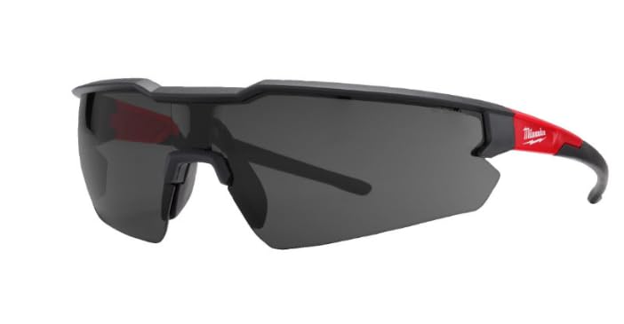 Milwauk 4932471882 Smoke Safety Glasses, Red, 0