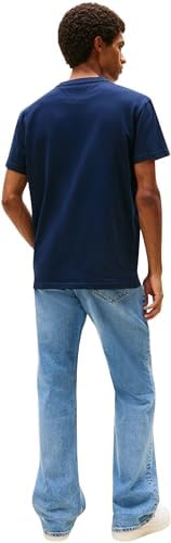 Camiseta de Manga Corta Hombre 1985 Graphic con Logotipo, Azul (Dark Night Navy), XL