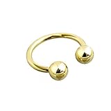 Gold Tone Circular Barbell, 16 Ga