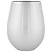HomeLife Solutions Stainless 18 oz Steel Stemless Wine and Cocktail Glasses Pack of 2