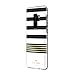 Kate Spade New York Phone Case | For Samsung Galaxy S9 Plus | Protective Clear Crystal Phone Cases with Slim Design and Drop Protection - Stripe 2 White / Gold / Clear