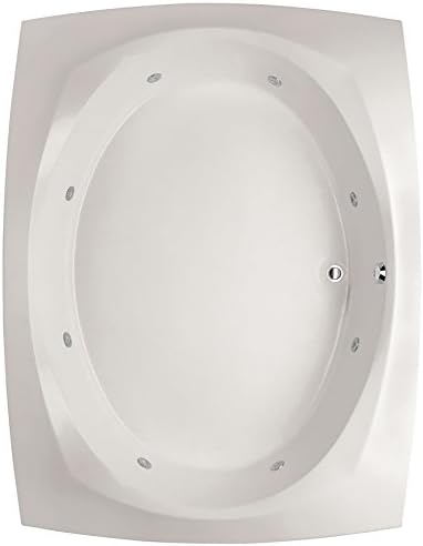 Hydro Systems LAR8264GWP-WHI-WOV.BIS Largo Gel Coat Tub with Whirlpool System (Drain Included), White/Biscuit