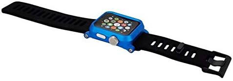 For Apple Watch Series 1 Sport 38mm Matt Rubber Silicone Watch Band With Aluminium Metal Shell Case Black Blue Price In Uae Amazon Uae Kanbkam