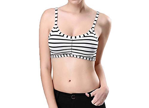 black and white striped bralette