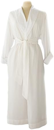 Telegraph Hill - Double Layer Seersucker Robe | Soft Microfiber Spa Bathrobe (Small, White)