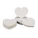 Makhry 100 Pcs Imported Hard-Paper Kraft Paper Gift Tags Wedding Favor Bonbonniere Favor Thank You Gift Tags with 100pcs Handmade Silky Tassels (White Heart+Light Gold)