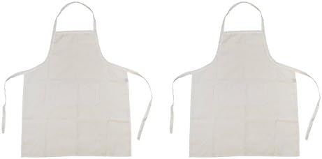 White Apron Two Pack Kitchen Aprons for Women or Men - Multi-Use Apron to Act as Kitchen, Gardening, or Work Utility Apron - Easy Storage to be Placed in Any Closet or Cookware Cabinet