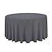 Gee Di Moda Round Tablecloth - 120 Inch Charcoal Round Table Cloth for 60 to 96 Inch Round Tables - Heavy Duty Washable Fabric - for Buffet Table, Holiday Party, Dinner, Wedding & Baby Shower