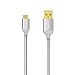 Anker 3ft / 0.9m Nylon Braided Tangle-Free Micro USB Cable with Gold-Plated Connectors for Android, Samsung, HTC, Nokia, Sony and More (Silver)