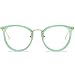 SojoS Round Women Eyeglasses Fashion Eyewear Optical Frame Clear Glasses SJ5969 with Green Frame/Gold Temple