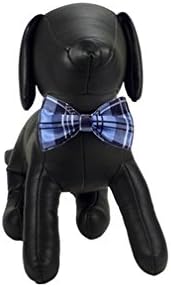 Puppy Kisses Blue Plaid Dog Bow Tie, Alex Grande