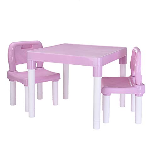 image for Toonshare Kids Table and 2 Chairs Set, Children Activity Art Table Set