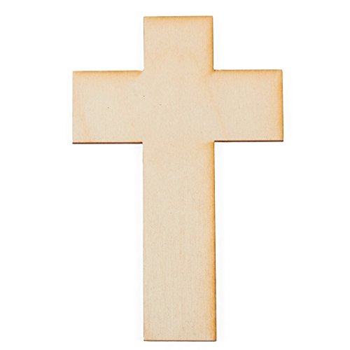 Unfinished Laser Cut Wood Crosses | 18 Crosses