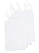 4 Pack Active Basic Women's Basic Tank Tops, White, L